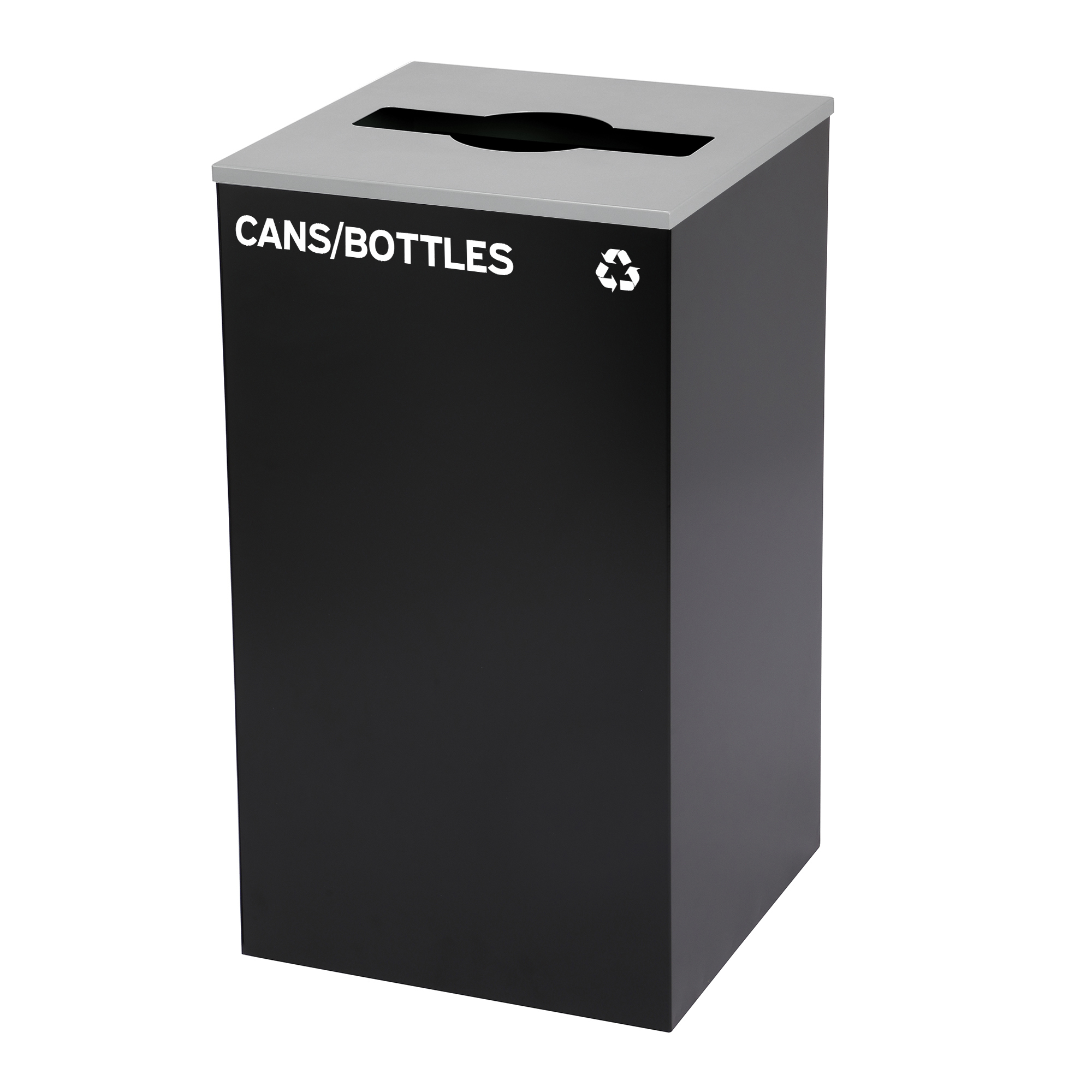 Alpine, 29-Gallon Square Metal Trash Can, Black Bin, Capacity 29 Gal, Model# ALP4450-KIT-BLK-M-CB